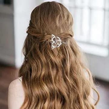 Viking Knot Hair Clips Retro Silver Hairpin Vintage Metal Hair Barrette Viking Jewelry Hair Stick Minimalist Hair Accessories for Women