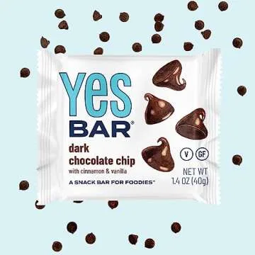 YES Bar – Dark Chocolate Chip Plant Based Protein Snack Bar