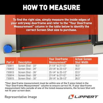 Lippert Screen Shot Automatic RV Screen Door Closer, 26", Compatible with Lippert Entry Doors Only, Easy DIY Installation, Hardware Included, 1-Year Warranty - 730813