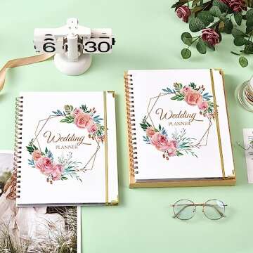 Stylish Wedding Planner & Organizer - Essential Bridal Companion with Countdown Calendar
