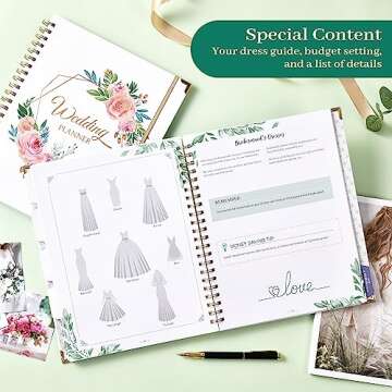 Watercolor Floral Wedding Planner & Organizer for Brides