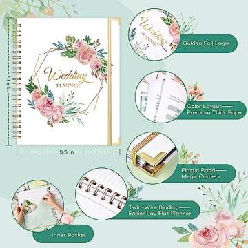 Watercolor Floral Wedding Planner & Organizer for Brides