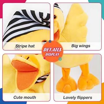 SpecialYou Duck Hand Puppet Vivid Plush Interactive Toy Yellow Hand Puppet with Movable Mouth- Hand Puppets for Kids All Ages, 12.5inches. (Duck)