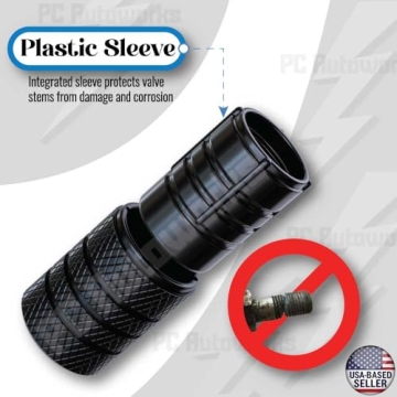 PC Autoworks Aluminum Tire Valve Stem Caps – Stylish, Corrosion-Resistant, Easy Install, Universal...