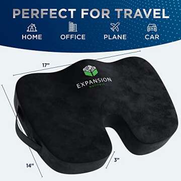 Comfortable Memory Foam Seat Cushion for Office Use