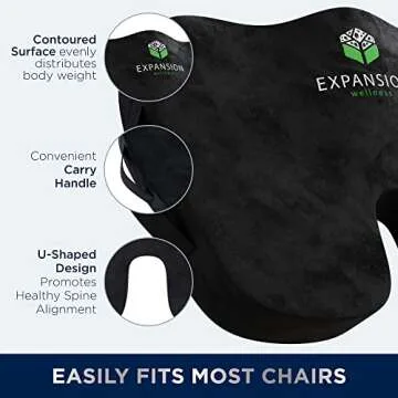 Comfortable Memory Foam Seat Cushion for Office Use