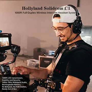 Hollyland Solidcom C1 Full-Duplex Wireless Headset Intercom System for Effortless Communication