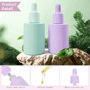 UMETASS Leakproof Rainbow Glass Essential Oil Bottles
