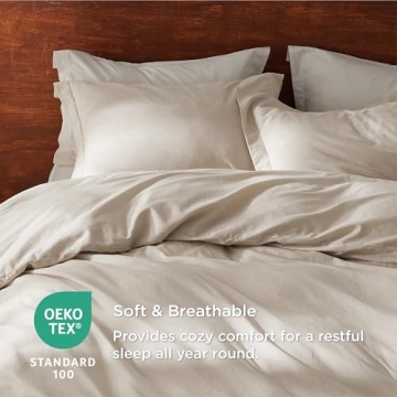 Bedsure Cotton Duvet Cover Set King Size - Elegant Comfort