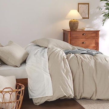 Bedsure Cotton Duvet Cover Set King Size - Elegant Comfort