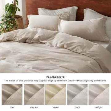 Bedsure Cotton Duvet Cover Set King Size - Elegant Comfort