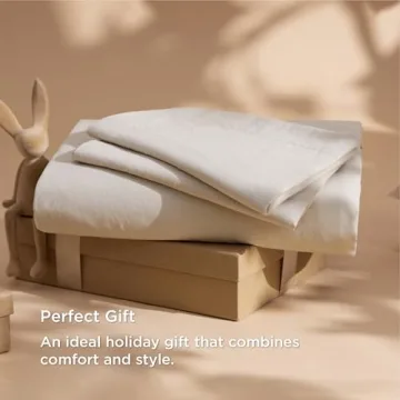 Bedsure Cotton Duvet Cover Set King Size - Elegant Comfort