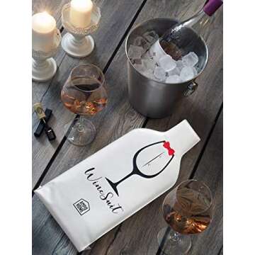 6 PACK Wine Bottle Protector Travel Bag | Reusable Wine Sleeve Bag | Pack in Luggage & Suitcase | Protective Inner Skin & Tough Leak Proof | Wine Accessory Gift