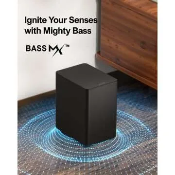 ULTIMEA 5.1 Sound Bar Compatible with Dolby Atmos, Peak Power 410W, Sound Bar for Smart TV with Subwoofer, 3D Surround Sound System for TV, Surround and Bass Adjustable Home Theater, Poseidon D60