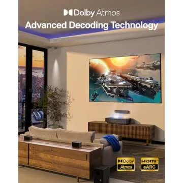 ULTIMEA 5.1 Sound Bar Compatible with Dolby Atmos, Peak Power 410W, Sound Bar for Smart TV with Subwoofer, 3D Surround Sound System for TV, Surround and Bass Adjustable Home Theater, Poseidon D60