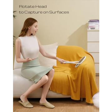 Rotating Head Rechargeable Fly Swatter Electric Fly Swatter Racket Bug Zapper Racket Indoor Bug Zapper Indoor Fly Zapper Repellent Fruit Fly Trap Mosquito Zapper, with a Telescopic Extension