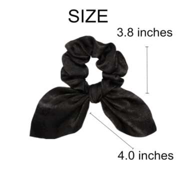 Stylish 6 Pcs Silk Hair Scrunchies with Bows for Women