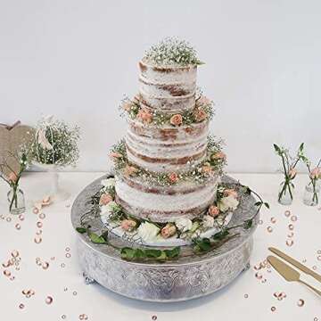 Hicarer Rose Gold Diamonds Table Acrylic Crystal Scatter Gems for Vase Filler Wedding Birthday Party Table Decorations 4 Sizes (6000 Pieces)