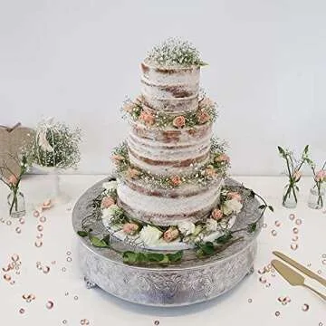 Hicarer Rose Gold Diamonds Table Acrylic Crystal Scatter Gems for Vase Filler Wedding Birthday Party Table Decorations 4 Sizes (6000 Pieces)