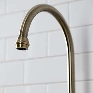 Kingston Brass KS7797BALBS Heirloom Bridge Kitchen Faucet, Brushed Brass