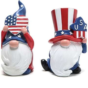 Patriotic Gnomes for July - Festive Home Decor