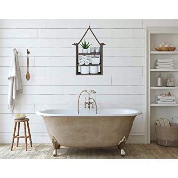 Rustic Hanging Bathroom Shelf by SmithFarmCo