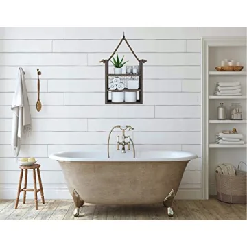 Rustic Hanging Bathroom Shelf by SmithFarmCo