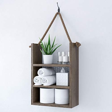 Rustic Hanging Bathroom Shelf by SmithFarmCo