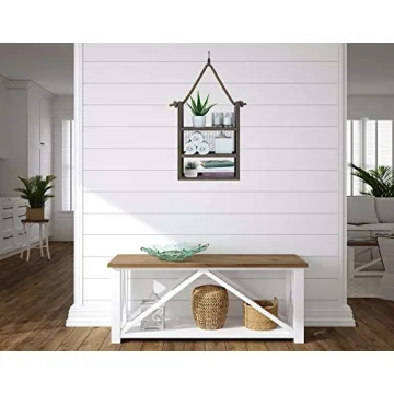 Rustic Hanging Bathroom Shelf by SmithFarmCo