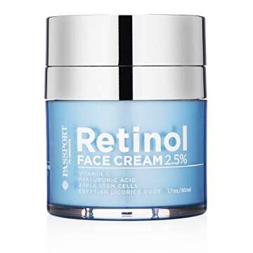 Passport to Organics Retinol 2.5% High Potency Face Cream - Anti-Aging Cream - Organic Moisturizing ...