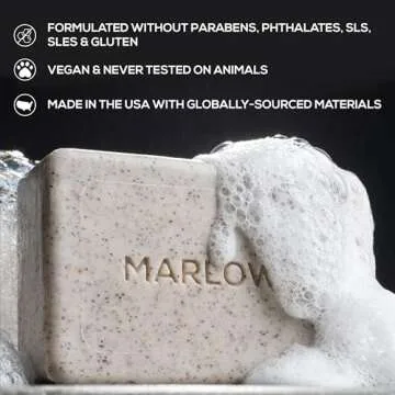 MARLOWE. No. 102 Men's Body Scrub Soap - Natural Exfoliating Bar