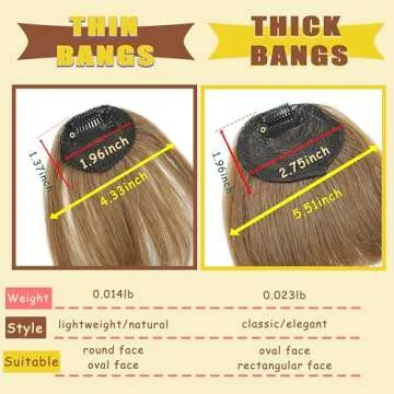 DinkyTims Clip in Bangs 100% Real Human Hair Bangs Hair Clip Fake Bangs,Clip on Bangs for Women Faux Bangs Clip in Hair extensions/Pieces with Hair Roller(5.5 * 6 Inch, Dark Brown)