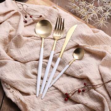 Jinsen Stainless Steel Flatware Set - Elegant Dining Experience