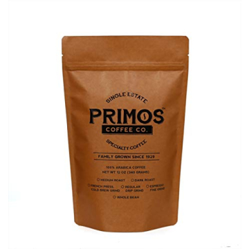 French Press Specialty Coffee by Primos Coffee Co - Medium Roast, 12 Oz
