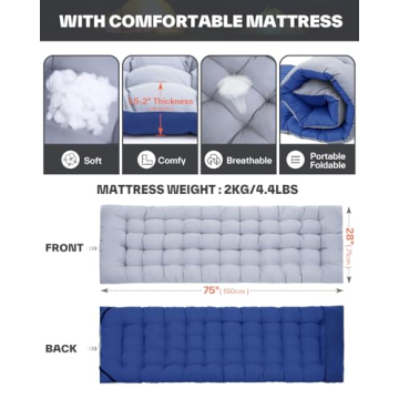 Sportneer Camping Cot with Comfortable Mattress for All