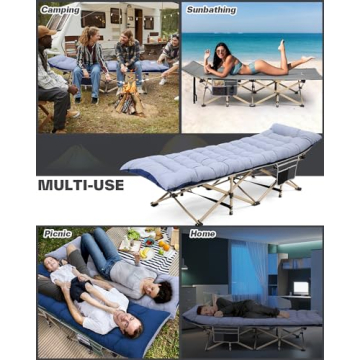 Sportneer Camping Cot with Comfortable Mattress for All