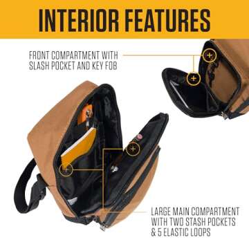Carhartt Zip Crossbody Bag - Durable and Adjustable Design