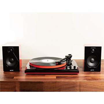 Gemini Sound TT-900 - Stylish 3-Speed Turntable with Wireless Bluetooth, Pitch Control, and Powerful...