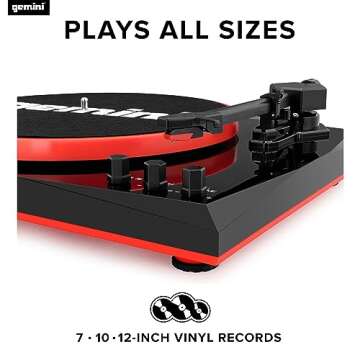 Gemini TT-900 Turntable - 3-Speed with Bluetooth Speakers