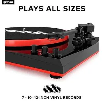 Gemini TT-900 Turntable - 3-Speed with Bluetooth Speakers