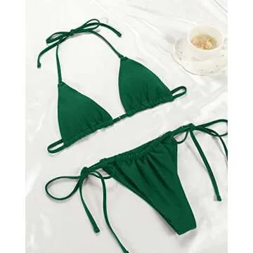 Halter String Bikini Set for Women - Sexy Cheeky Swimwear