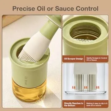 YARRAMATE Glass Oil Dispenser with Brush for Cooking