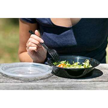 Meal Prep Container Reusable with Lids [25 Set- 24oz] Round Ideal-Food Prep Containers, Food Storage Bento Box | Stackable | Microwave | Dishwasher | Freezer Safe.