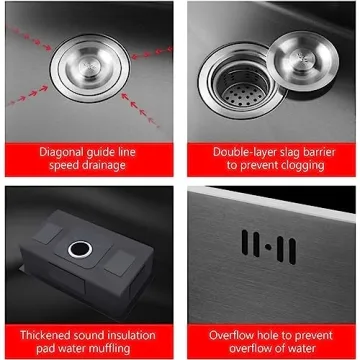 Stylish ARTLINE Black Kitchen Sink with Complete Accessories