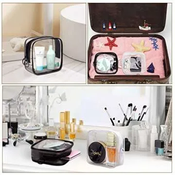 LYroo Clear Mini Makeup Bag, Essential Pouch for Women