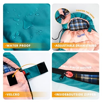KANYAK Sleeping Bag for All Ages Perfect for Camping