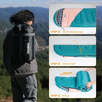 KANYAK Sleeping Bag for All Ages Perfect for Camping