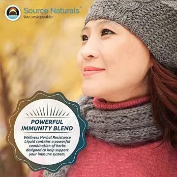 Source Naturals Wellness Herbal Resistance Liquid Immune Defense Supplement and Immunity Booster with Echinacea, Elderberry and Yin Chiao - 4 Fluid Oz
