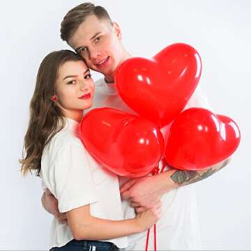 14/19Pairs Valentine’s Day Earrings for Women, Beaded Heart Earrings Glitter XOXO LOVE Heart Dangl...