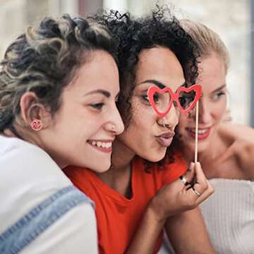 Valentine’s Day Heart Earrings Set 14/19 Pairs for Women